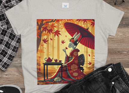 Theatrical Harvest Rabbit Women's Midweight Cotton Tee