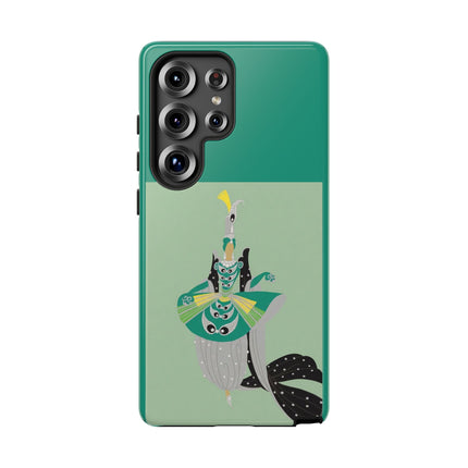 Peacock Dancer Phone Case – Opulent Glamour & Theatrical Elegance