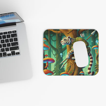 The Silent Stripes Mouse Pad – Stealth, Grace & Enchanted Forest