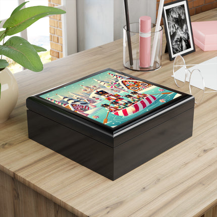Nutcracker Candy-Striped Adventure Jewelry Box