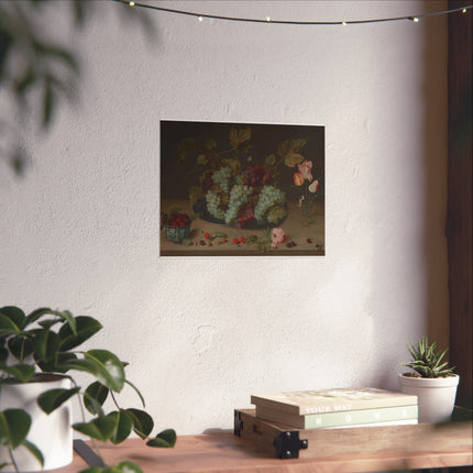 Still-life with Grapes, Flowers, & Berries by Isaak Soreau Matte Horizontal Posters