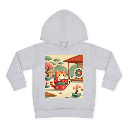 Archer Kitten in the Zen Garden Toddler Pullover Fleece Hoodie