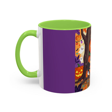 🎃🐈‍⬛ The Pumpkin Child’s Halloween Parade Colorful Mug – Whimsical Storybook Charm