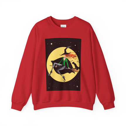 A Witch’s Moonlit Flight Unisex Heavy Blend™ Crewneck Sweatshirt