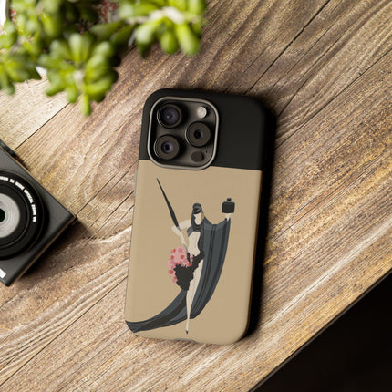Dancer with Ink & Blossoms Phone Case – Elegant Grace & Artistic Poise