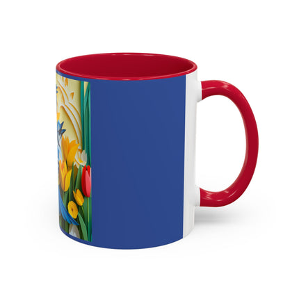 Blue Jays in a Spring Garden Colorful Mugs (11oz, 15oz)