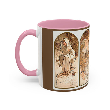 The Seasons by Alphonse Maria Mucha Colorful Mugs (11oz, 15oz)
