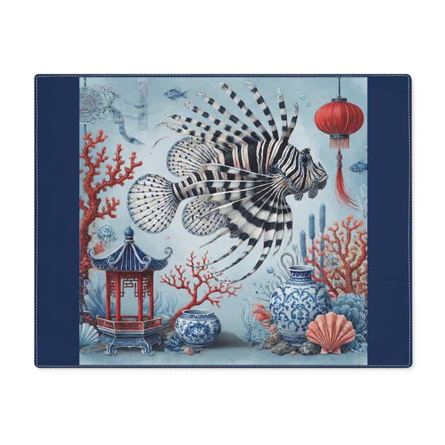 Lionfish & Lantern Placemat – Mystical Ocean & Asian Harmony