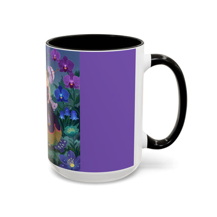 The Ladies Of The Moonlit Garden Colorful Mugs – Art Deco Floral Elegance