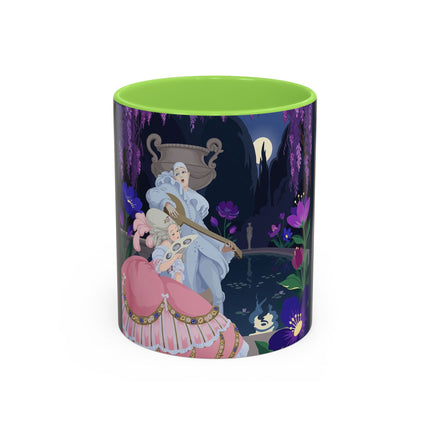 The Moonlit Garden Serenade Colorful Mugs – Art Deco Musical Elegance