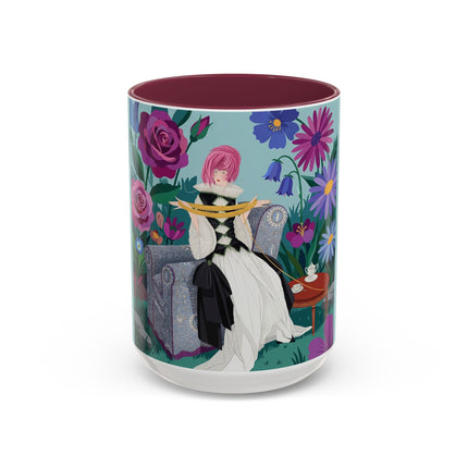 The Lady Of The Garden Tea Colorful Mugs – Art Deco Floral Elegance
