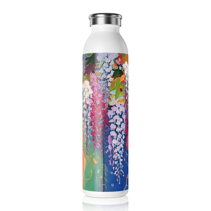 Golden Wisteria Elegance Slim Water Bottle