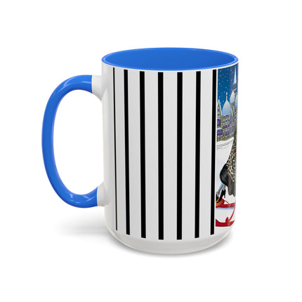 Elegant Winter Woman in Sleigh Colorful Mugs (11oz, 15oz)