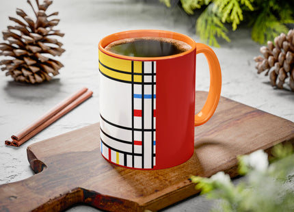Place de la Concorde by Piet Mondrian Colorful Mugs (11oz, 15oz)