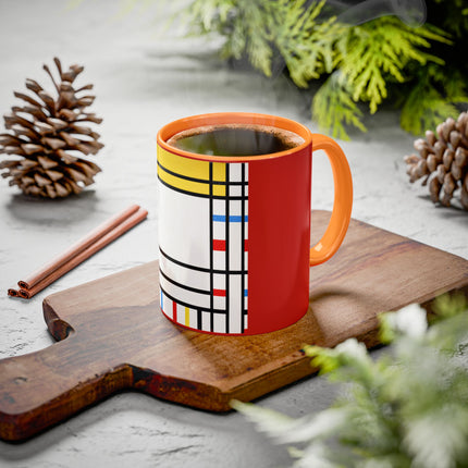 Place de la Concorde by Piet Mondrian Colorful Mugs (11oz, 15oz)
