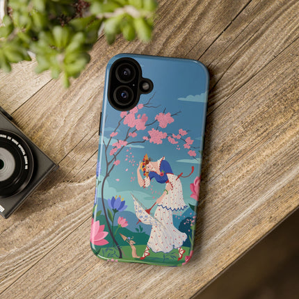 🌸☂️ The Lady Of The Falling Blossoms Phone Case – Art Deco Garden Whimsy