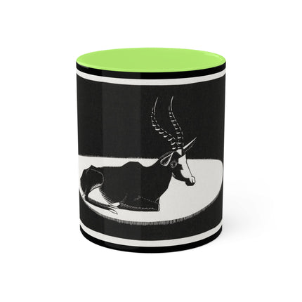 “Goat” (“Blesbok”) by Samuel Jessurun de Mesquita Colorful Mugs, 11oz