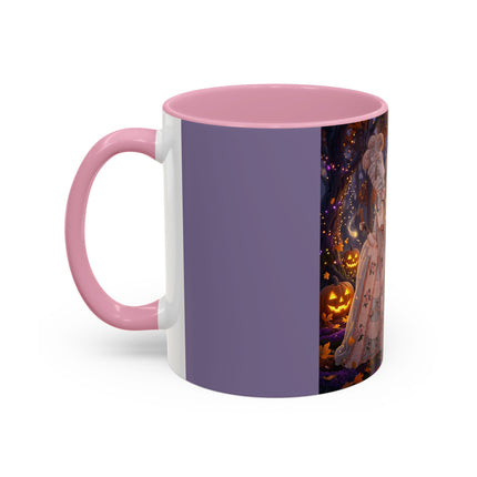 🎃🌙 The Midnight Court Of Pumpkin Grove Colorful Mug – Elegant Halloween Masquerade