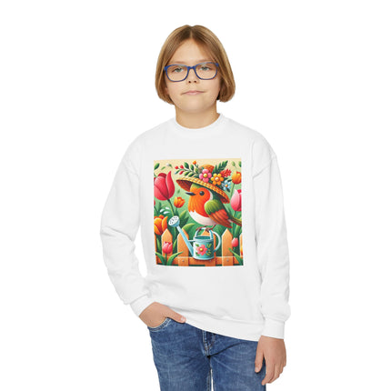 The Little Garden Tender Youth Crewneck Sweatshirt – Sunshine, Sweetness & Blooming Imagination