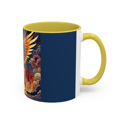 Flame-Winged Horse at Sunset Colorful Mugs (11oz, 15oz)