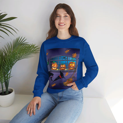 Whimsical Halloween Mischief Unisex Heavy Blend™ Crewneck Sweatshirt
