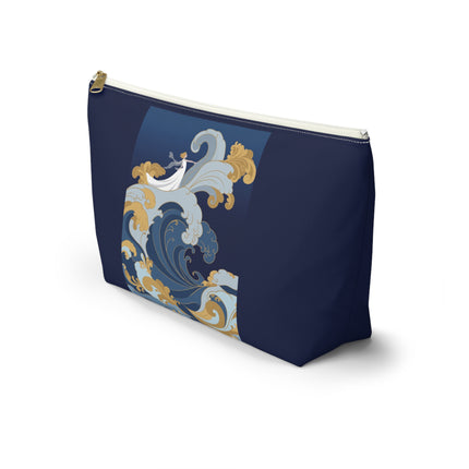 Wave Enchantress Cosmetic Bag – Oceanic Grace & Golden Tides
