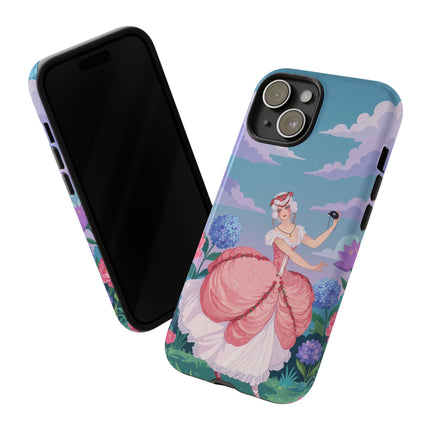 🎭🌸 The Lady Of The Secret Masquerade Phone Case – Art Deco Garden Fantasy