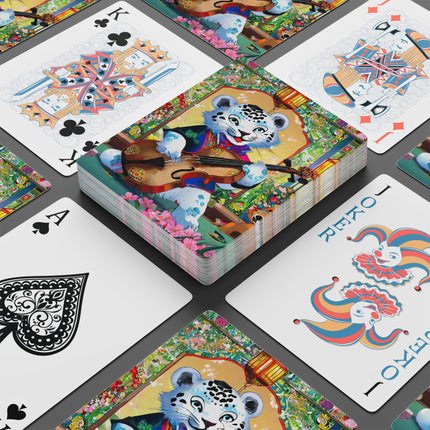 Melodies of the Snow Lion Cub Playing Cards