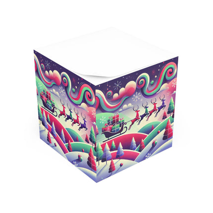 Festive Reindeer Flight Note Cube