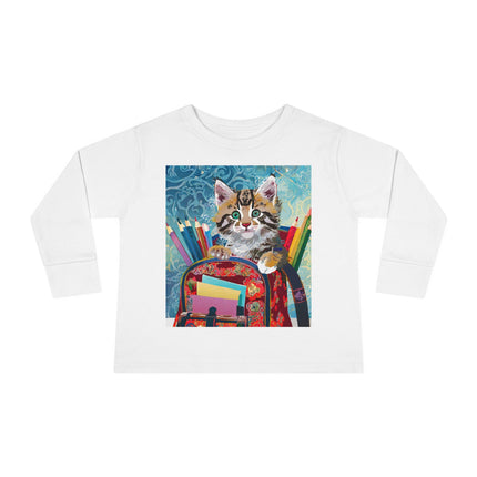 Whiskered Wanderings Toddler Long Sleeve Tee