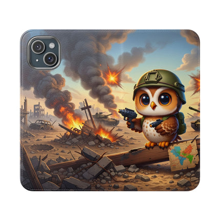 🦉🌟 The Owl on the Front Lines Flip Case – Courage & Quiet Strength