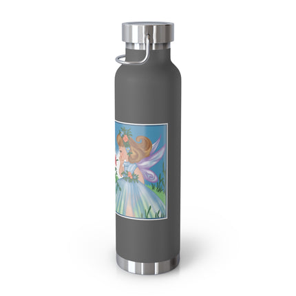 Fairy and Dapper Chick Copper Vacuum Insulated Bottle, 22 oz