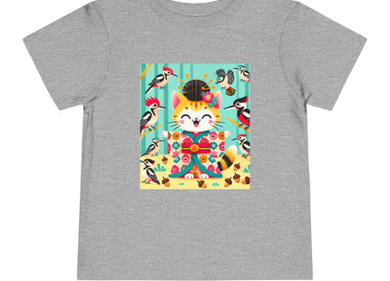 Geisha Kitten in the Woodpecker Grove Toddler Short Sleeve Tee