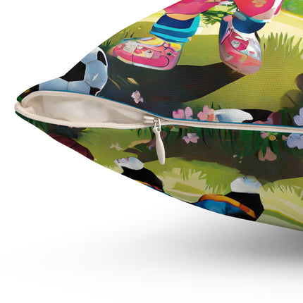 Animal Athletes Spun Polyester Square Pillow
