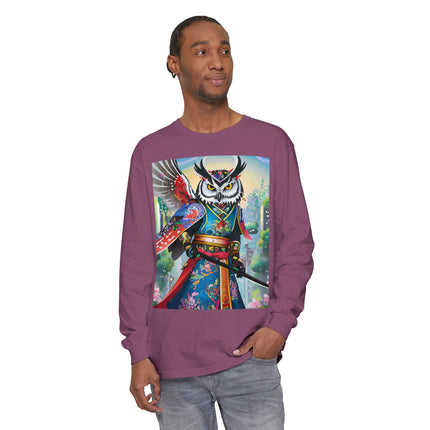 Cyberpunk Samurai Owl Long Sleeve T-Shirt