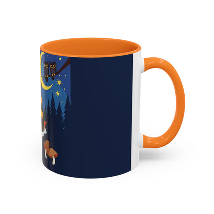 🎃🐈‍⬛ The Little Pumpkin Witch And Her Black Cat Colorful Mug – Whimsical Halloween Charm