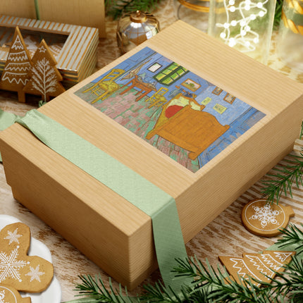 The Bedroom by Vincent van Gogh Kiss-Cut Stickers (4 Sizes)