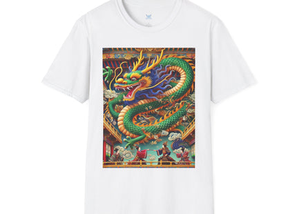 Tibetan Dragon Over Kabuki Duel Unisex Softstyle T-Shirt