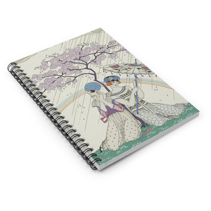 L’Arc-en-Ciel by George Barbier Spiral Notebook - Ruled Line