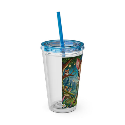 Fawn Defender Sunsplash Tumbler with Straw, 16oz
