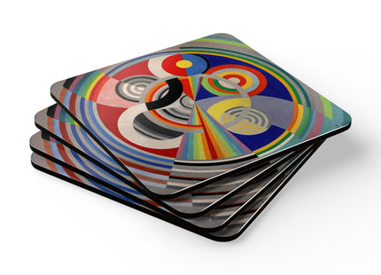 Rythme No. 1 by Robert Delaunay Corkwood Coaster Set