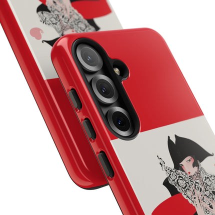 Crimson Masquerade Phone Case – Dramatic Grace & Bold Elegance