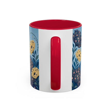 🌼🦋 The Enchanted Butterfly Garden Promenade Colorful Mug – Art Deco Floral Whimsy