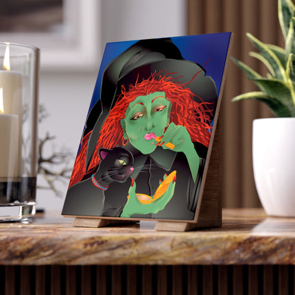 Mirror, Mirror A Witch's Touch Ceramic Tile