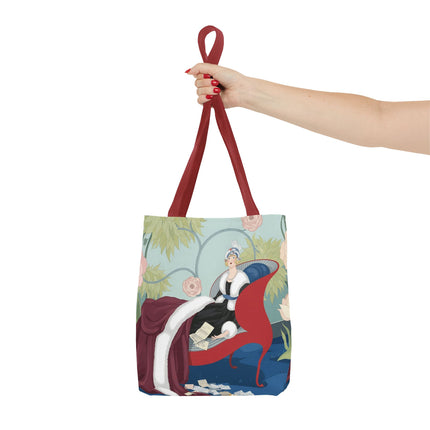 💌🌸 The Lady Of The Secret Letters Tote Bag – Art Deco Floral Elegance