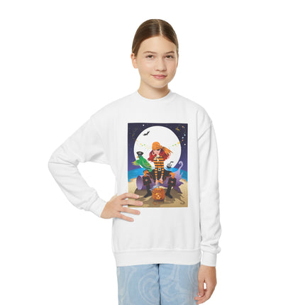 Moonlit Pirate Halloween Youth Crewneck Sweatshirt