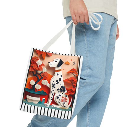 Dalmatian at an Autumn Bonsai Exhibition Tote Bag (AOP)