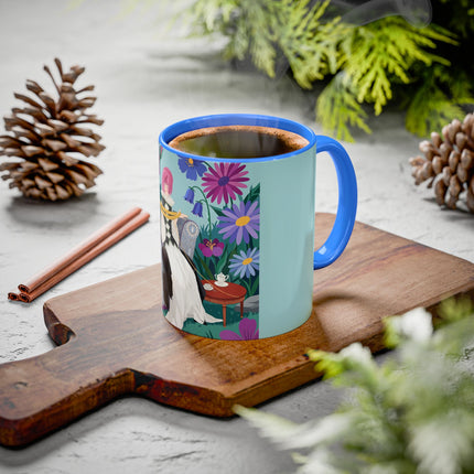 The Lady Of The Garden Tea Colorful Mugs – Art Deco Floral Elegance