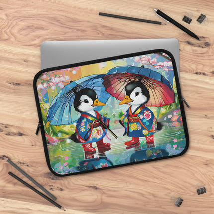 Rainy Day Ducks Laptop Sleeve