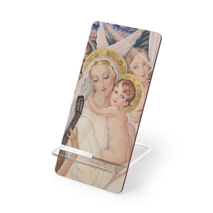 Madonna with Child Surrounded by Musical Angels by Gerda Wegener Mobile Display Stand for Smartphones